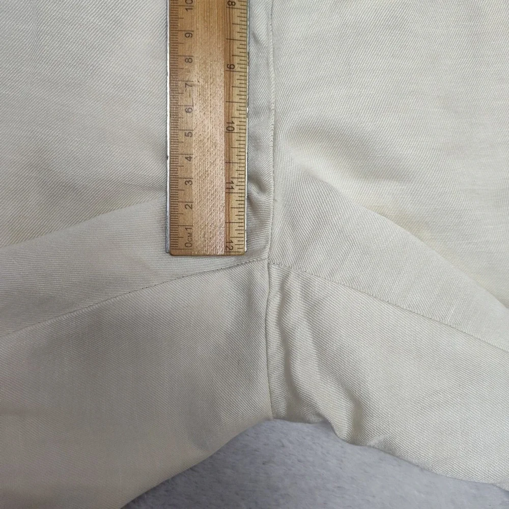 Tommy Bahama Pants Mens 40x30 Beige Lyocell Linen Straight Pleated Island Travel
